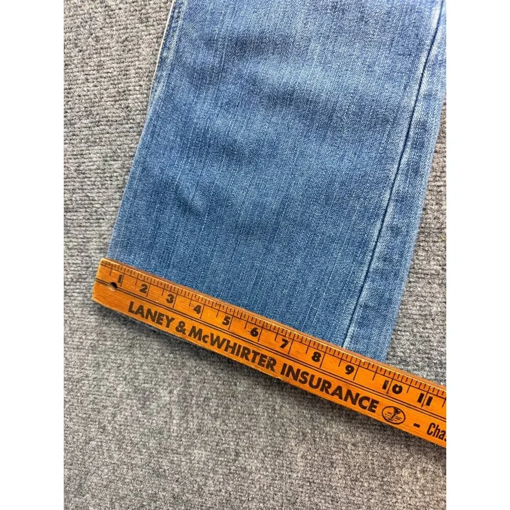 Y2K Old Navy Brand Girls Size 16 Flare Patch Pocket Blue Jeans